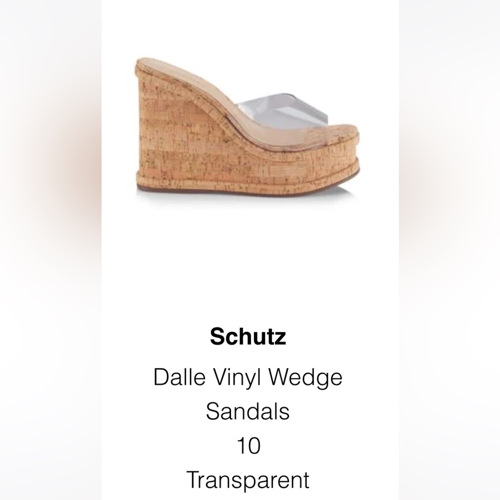 Schutz Dalle Vinyl Wedge size 10. Never worn. In box.